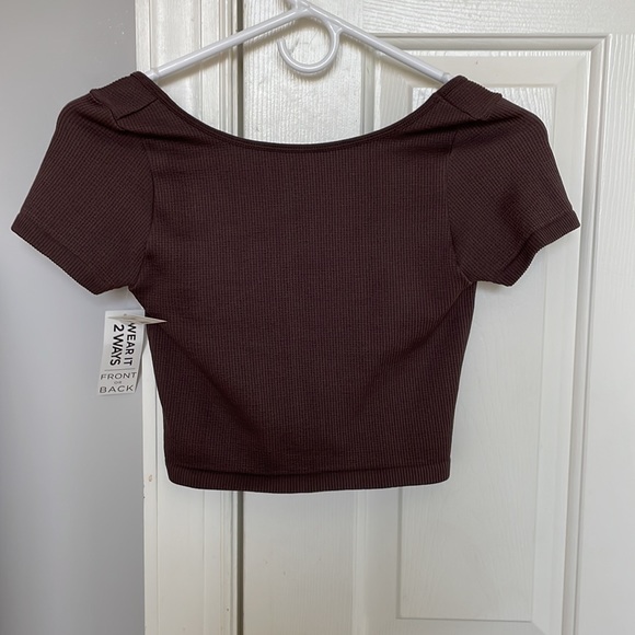 Brown Aeropostale cropped t shirt - Picture 2 of 2